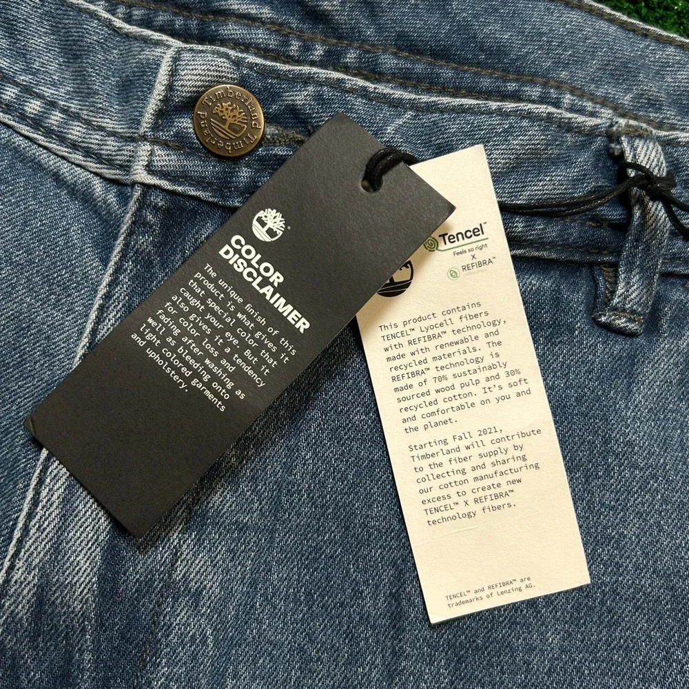 Timberland x AE Denim Double Knee Baggy Carpenter Jeans Blue 34x34